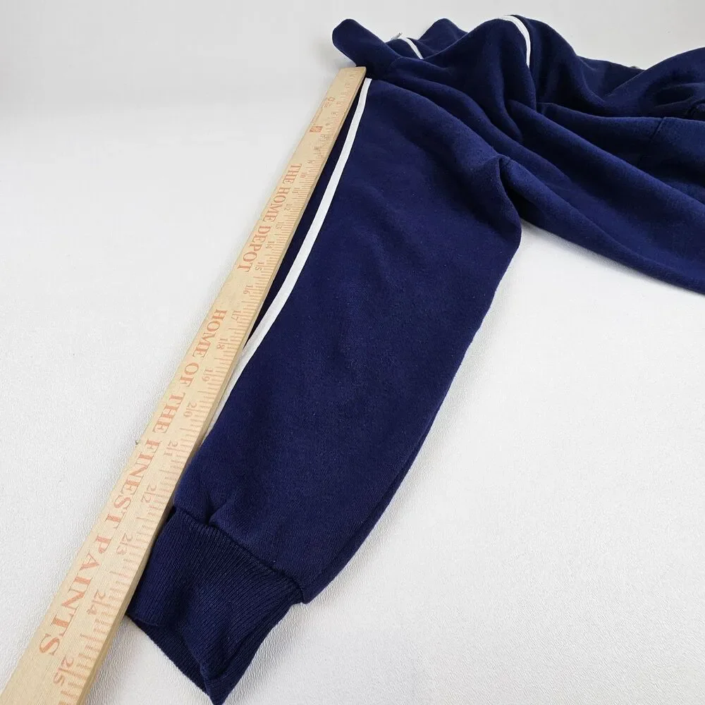 Vintage 70's Sears Activewear Track Jacket Large Blue USA Made Creslan Full Zip